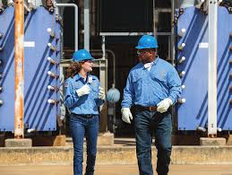 Engineers inspecting equipment